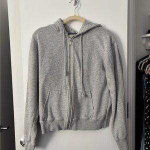 Brandy Melville Heather Gray zip up Hoodie